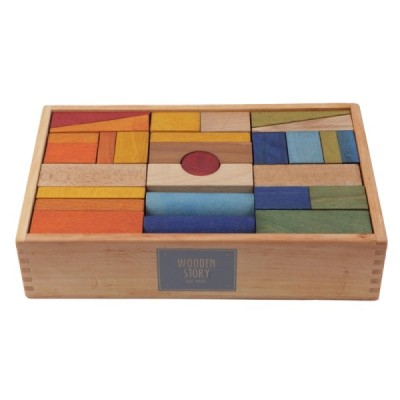 RAINBOW BLOCKS IN TRAY XL - 63 PCS